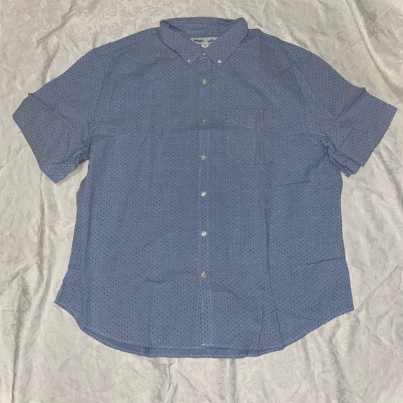 Men's Old Navy Slim Fit Built In Flex Short Sleeve Blue Button Shirt XXXL. - Picture 1 of 4